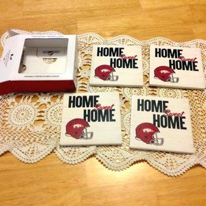 Arkansas Razorbacks absorbent ceramic coasters, new